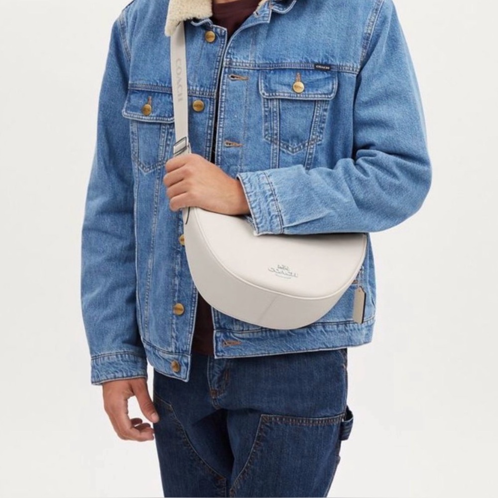 Coach Off-White Leather Crescent Bag